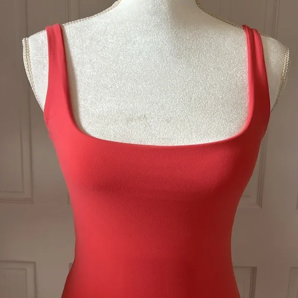 Sexy Fire Coral color tank dress Susana Monaco dress XS - Picture 2 of 7